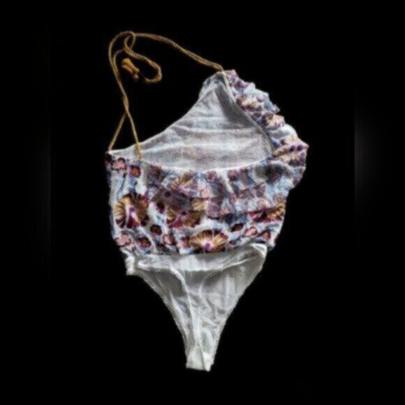 FREE PEOPLE PLUM COMBO "DAY DATE" EMBROIDRED Bloom Core Cottage Core Bodysuit - Picture 9 of 10